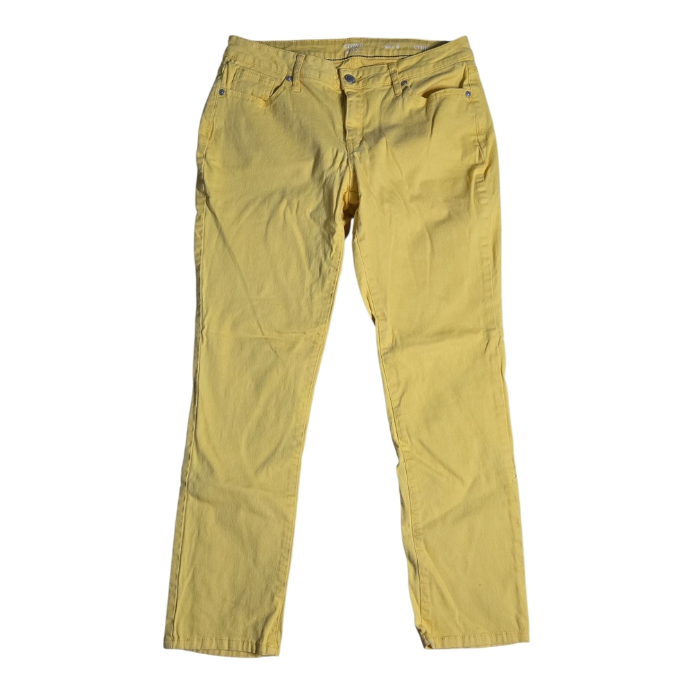 Crown & Ivy Cropped Yellow Jeans